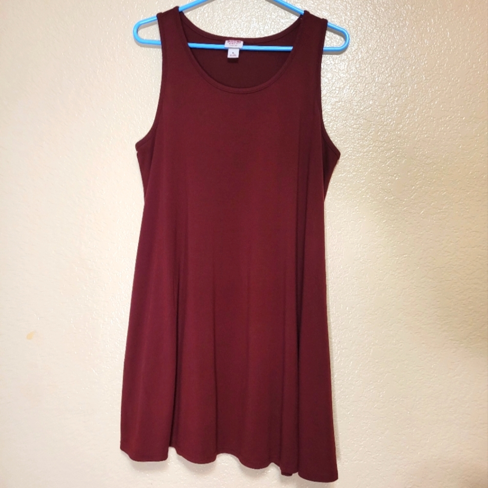 Massimo Women Maroon Sleeveless Dress Size XL
